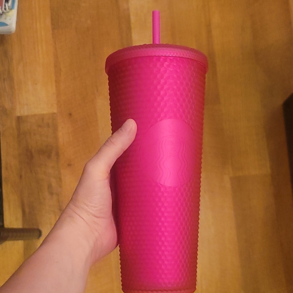 Starbucks Neon Studded Cold Cup, neon pink